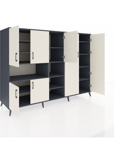 Kronos Dolap 13 Raflı 7 Kapaklı 220x59x163 Antrasit-aytaşı/antras Antrasit-aytaşı/antrasit Kronos Dolap 13 Raflı 7 Kapaklı 220x59x163 Antrasit-aytaşı/antras Antrasit-aytaşı/antrasit
