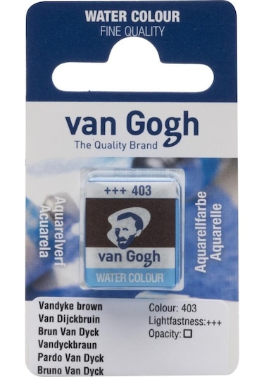 Talens Van Gogh Tablet Suluboya 1/2 Vandyke Brown 403