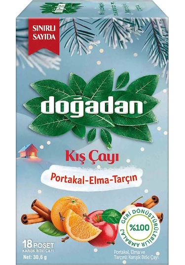 Doğadan Portakal Elma Tarçın Kış Çayı 18'li
