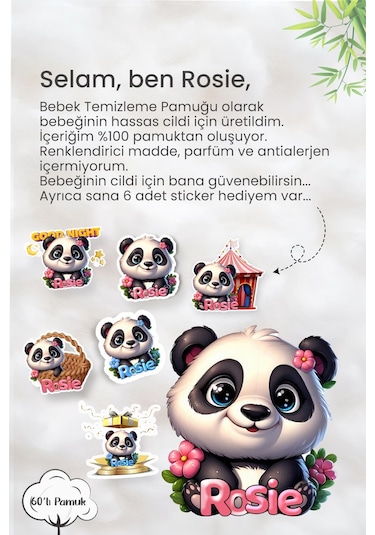 3 Adet Eyüp Sabri Tuncer Doğal Zeytinyağlı Bebek Şampuanı 600 Ml Ve Rosıe Pamuk