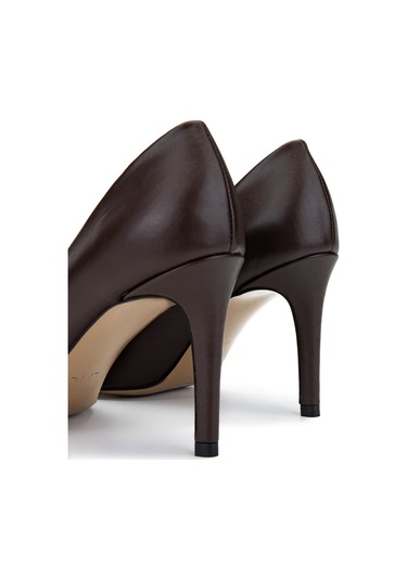 Tamer Tanca Kadın Hakiki Deri Kahverengi Topuklu Ayakkabı 1027 03 Bn Ayk Sk24-25 S.kahve Dr Kahverengi