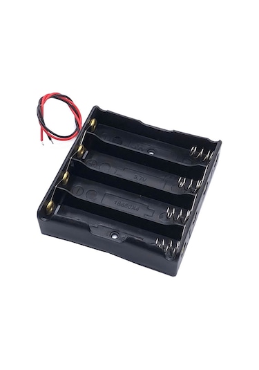 18650 2 Tel 4lü Pil Kutusu Paralel  4 Adet 3.7V Paralel Lityum Li