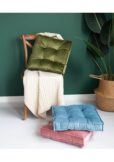 İç Mekan Yıkanabilir Balkon Teras Çocuk Odası Yer Minderi Pufu 45x45 Cm
