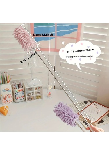 Fochsia Pink 1 Adet Ayarlanabilir Araç Vakumu Esnek Uzun Saplı Ev Ve Araç Temizliği İçin