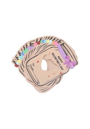 Geeroyoo Çocuklar İçin 30'lu Sevgililer Günü Kart Seti - Şeker Dolap Desenli 3d Dıy Hediyelik Kartlar, Sınıf Etkinlikleri Ve Parti Hediyeleri İçin Plastik Poşet Ve Çift Taraflı Bant İçerir