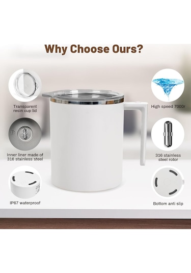 Manyetik Kendiliğinden Karışan Kupa 316ss, Kahve, Süt Karıştırma, Mükemmel Ofis Dış Mekan B Diğer