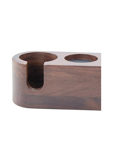 Suntek Kahve Filtresi Sabotaj Tutucu Ahşap Espresso Sabotaj Mat Standı 3 Delik 58mm