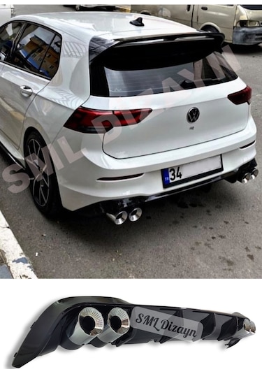 Volkswagen Golf 8 2021+ Egzoz R Difüzör-difizör Plastik