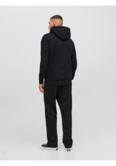 Erkek Kapüşonlu Fermuarlı Sweatshirt-siyah Siyah