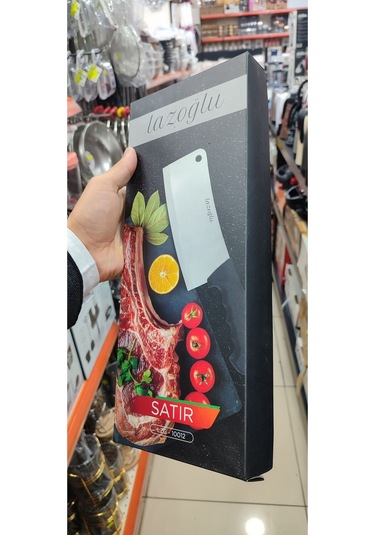 Çok Kaliteli Ay Balta Bıçak Paslanmaz Çelik Lazoğlu Lzg-10012 Siyah