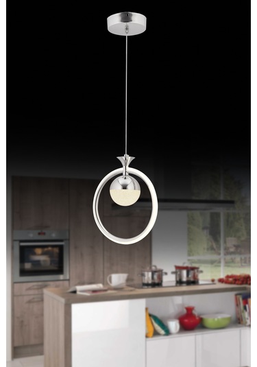 İstanbul Avize Işıl Led Üç Renk Gümüş Lüx Modern Ledli Avize