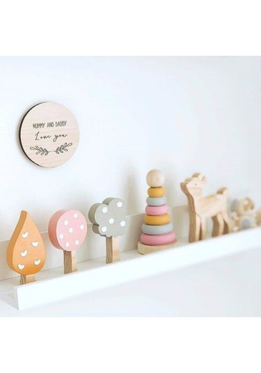 Sones Ahşap Ağaç Üç Parçalı Set Yapı Süslemeleri Fotoğrafçılık Aksesuarları Çocuk Odası Dekorasyonu Set 3 Diğer