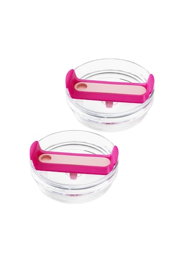 Yuntech01 Quencher 2.0 40 Oz Için Silikon Damlacık Önleyici Kapak, 3 Modlu Döner Kapağı Çeşme Açık, Geniş Açık, Tam Kapak , Bpa-sız, 2 Adet, Pembe Gül Kırmızı