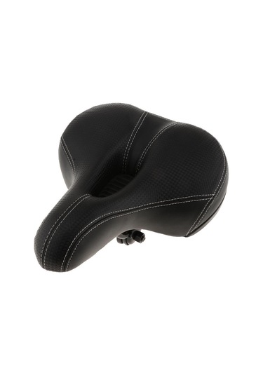 Homyl Çift Yaylı Süspansiyonlu Şok Emici Deri Bisiklet Siyah