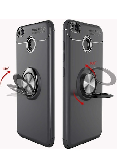 Xiaomi Redmi 4X Kılıf Yüzüklü Magnetli Ravel Case
