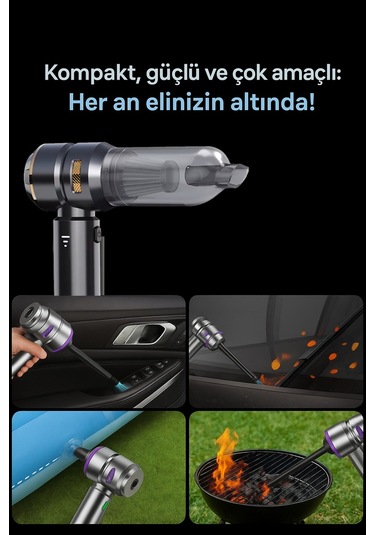 St-6659s Plus 16000 Bpa Çok Fonksiyonlu Kablosuz Yüksek Emiş Araç Ve Ev Temizlik El Süpürgesi