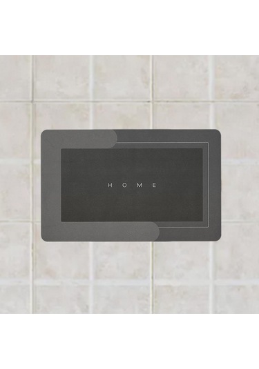 Suntek Kapı Paspası Giriş Çabuk Kuruyan Halı Zemin Koyu Gri 40x60cmkay