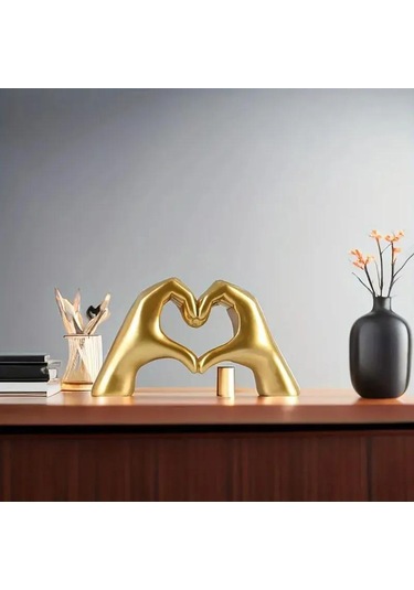 Yuntech01 Scandinavian Tarz Aşk İşareti Resin Figür, Ofis Ve Ev Dekorasyonu, İçin Uygun Beyaz 7.5 Cm