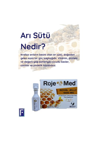 Roje Med Royal Jelly Arı Sütü İçeren Takviye Edici Gıda 1000 Mg 10 x 10 Flakon