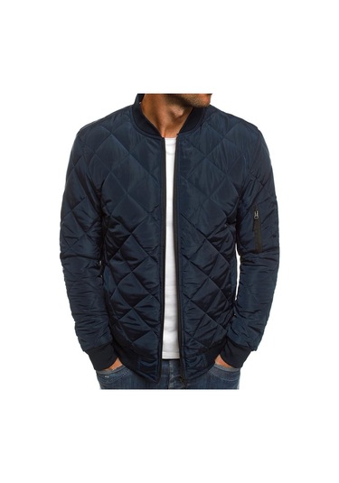 Erkekler İçin Çok Yönlü Bol Pamuklu Ceket Lacivert