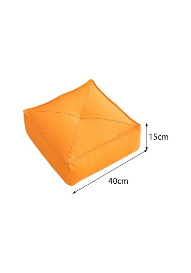 Homyl Yer Minderi Kare Açık Veranda Ofis Koltuğu Turuncu Turuncu