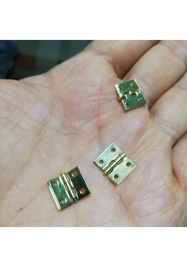 Mini Tavla Menteşe 24 Adet ve Çivileri Hobi Maket Model Kutu Sandık Aksesuar Küçük Menteşe