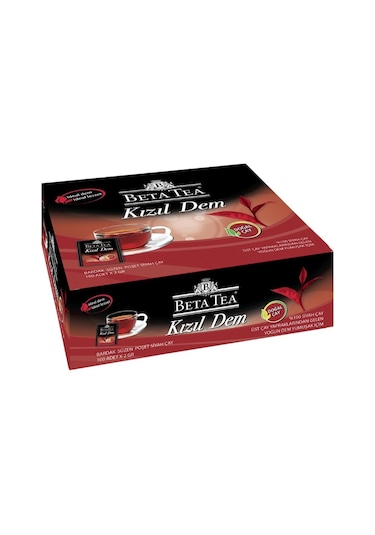Beta Tea Kızıl Dem Siyah Bardak Süzen Poşet Çay 100 x 2 G