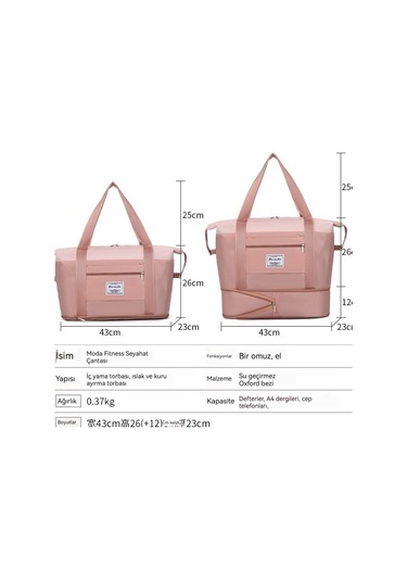 Yulei Saklamaçantası, Giysi Saklamaçantası, Kısa Mesafeli Bagajçantası, Siyah Black