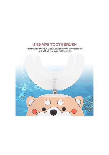 10x4.5cm Sarı Diş Fırçaları 1 Adet Çocuk Ağız Temizleme Fırçası U Şeklinde Elektrikli Diş Fırçası Çocuk Diş