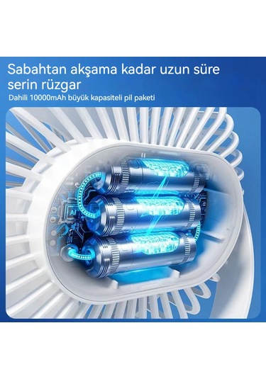 Relaxed Taşınabilir Klips Tipi Sessiz Şarj Edilebilir Yeni Küçük Fan-mor