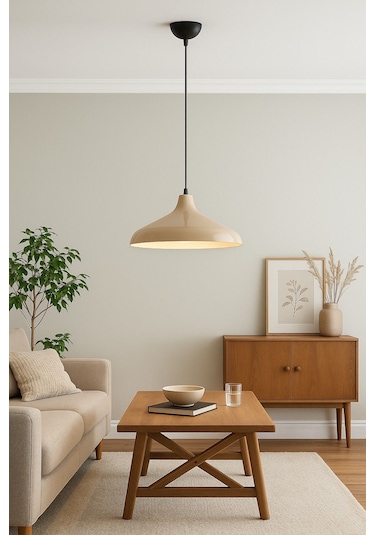 Nil Kahverengi Renk Özel Tasarım Modern Dekoratif Cafe Sarkıt Cafe - Mutfak Tekli Avize Kahverengi