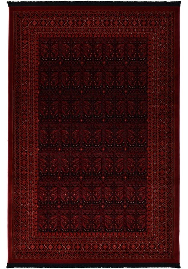 Afgan Türkmen Otantik Desenli Dokuma Kırmızı Oturma Odası Salon Mutfak Halısı Yolluk 0024a Kırmızı