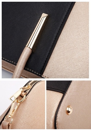 Wondernest Moda Çapraz Çanta 20822 Pu, 4'ü 1 Arada, Büyük Kapasite, Pembe Beyaz Pembe