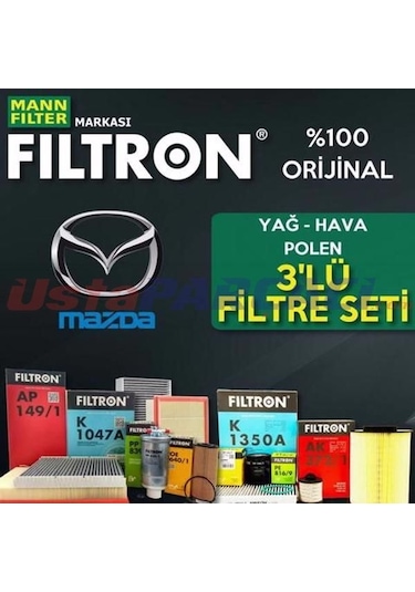 Mazda 3 1.6 Mann Filtron Filtre Bakım Seti 2003-2009