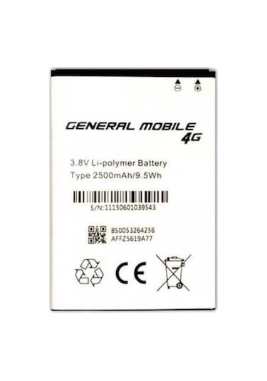 General Mobile Android One 4G Batarya Pil 2500 Mah