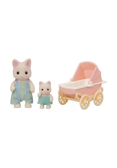 Adore Oyuncak Sylvanian Families Çiçekli Kedi Baba Ve Bebek Arabası Seti 5683