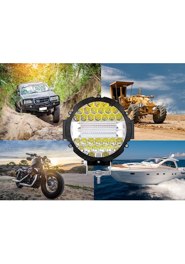 3Modlu Kombo 51w Siyah Yuvarlak Off Road Çalışma Tekne Lambası