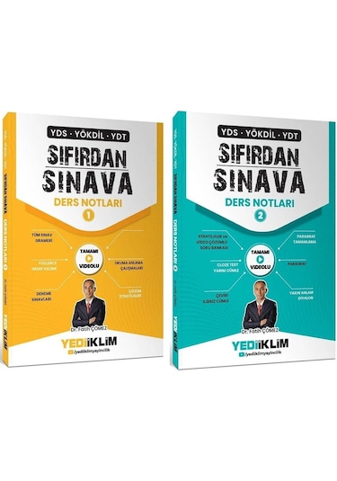 Yediiklim Yds Yökdil Ydt Sıfırdan Sınava Ders Notları 2 Li Set -