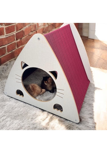 Ed Pet Dizayn Efes Kedi Köpek Evi . Şık Tasarım Coton Vizör