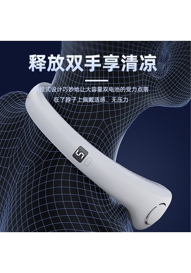 Ranyeek 2023 Yeşil Boyun Tipi Usb Şarjlı Sessiz Taşınabilir Fan - 3 Hız Ayarı + Ayarlanabilir Açı