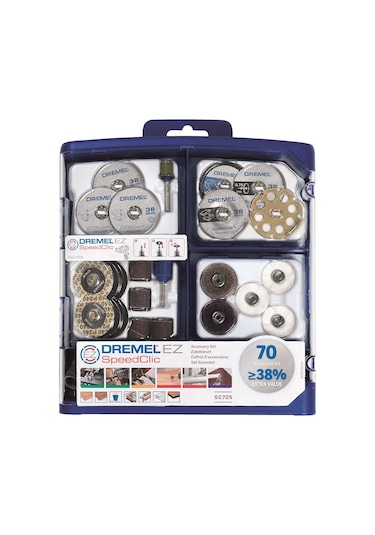 Dremel 70 Parça Speedclic Çok Amaçlı Aksesuar Seti Sc725