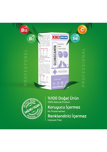 Kiki Excellent Kedi & Köpek Glukozamin Kondroitin Type II Kolajen 50 ML