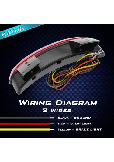 Geeksen Harley Xl883/1200 2004-2014 Arka Fender Led Fren Lambası - Kırmızı Kasa, 3 Tel, Gündüz Çalışma Işığı, Yüksek Görünürlük, Kolay Montaj