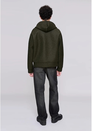 A.p.c Alvin Unisex Lüks Neopren Kapüşonlu Koyu Yeşil
