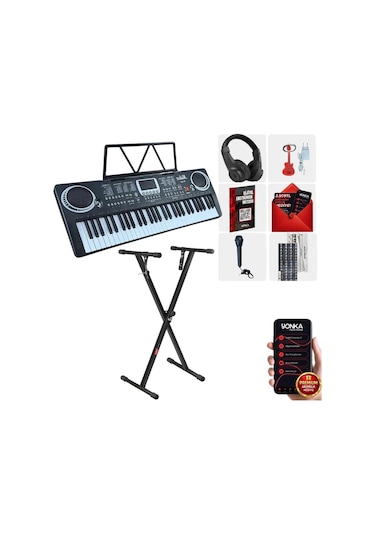Midex Ps-1500bk-st Başlangıç Seviye 61 Tuşlu Org Stand Seti Siyah