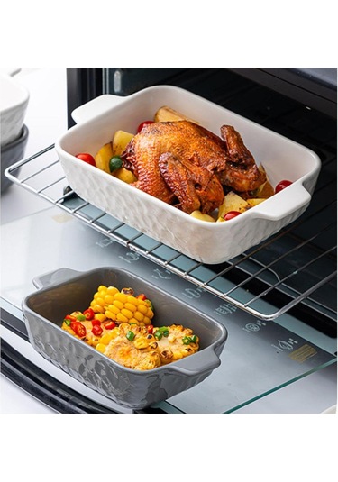 Suntek Fırın Kabı, Çok Amaçlı Pişirme Kullanışlı Derin Beyaz