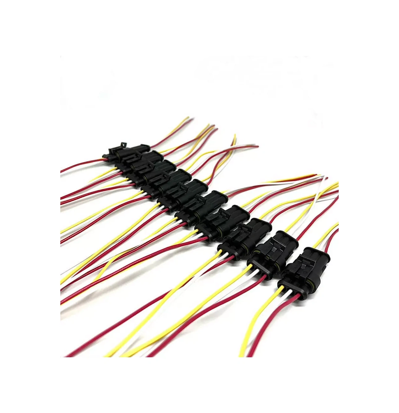 Bez Brenda 10 Adet Su Geçirmez 3 Pinli Bağlantı Elemanı, Kablolu Set 217231133