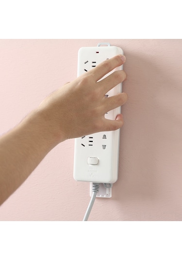 Mufunye Duvar Montajlı Yeşil Priz Sabitçisi - Deliksiz Duvar Rakamı, Priz Tablosu Ve Router Saklama Aleti Yeşil