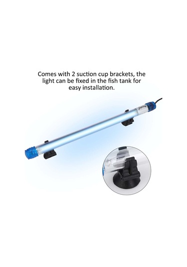 Qingmipy Akvaryum Uv Cihazı 9w 220v Avusturya Standartı Su Temizleme Ve Bakteri Yok Edici Dalgıç Işık Süpürge Kupa Braketli