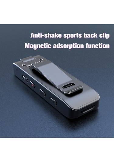 Maiyame Siyah 1080p Mini Gönüllü Kamerası - 180 Döner Lens, Ir Gece Görüşü, Dahili Batarya Ve Manyetik Klip